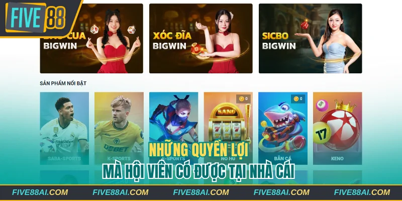 Những quyền lợi mà hội viên có được tại nhà cái
