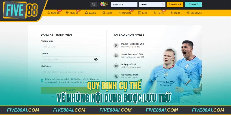 Quy định cụ thể về những nội dung được lưu trữ