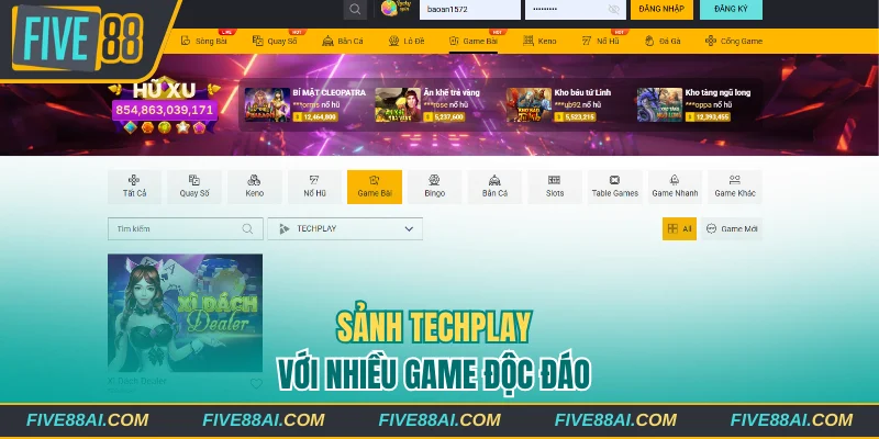 Sảnh Techplay với nhiều game độc đáo