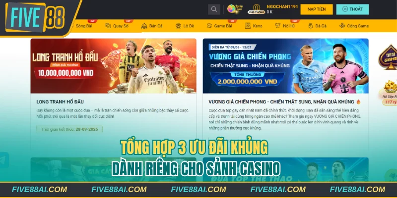 Tổng hợp 3 ưu đãi khủng dành riêng cho sảnh casino